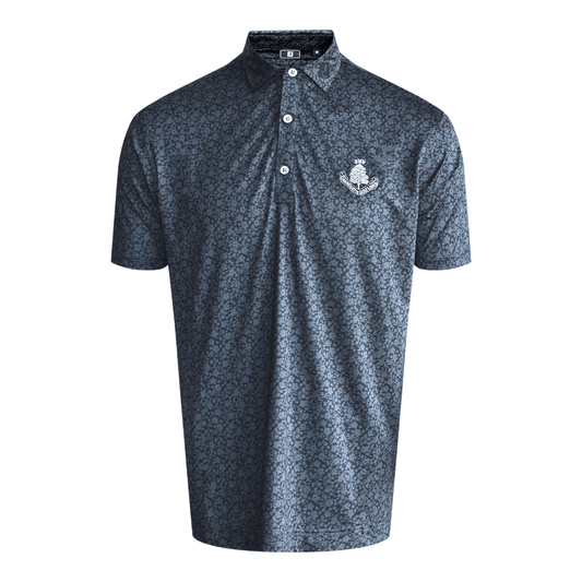 Painted Floral Polo Shirt - Black