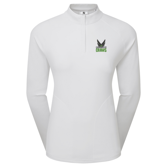 Ladies Half Zip Midlayer - White