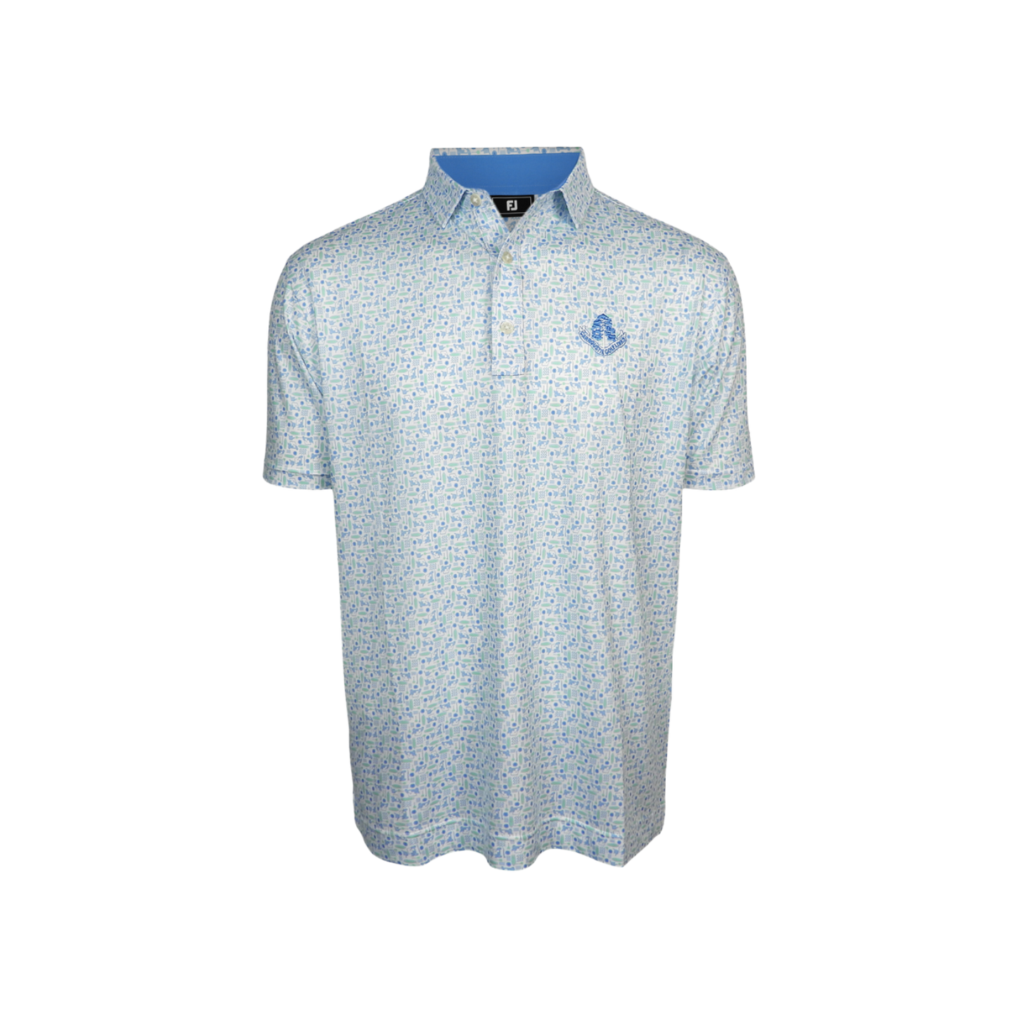 Surfs Up Polo Shirt - Deep Reef/White/Sea Glass
