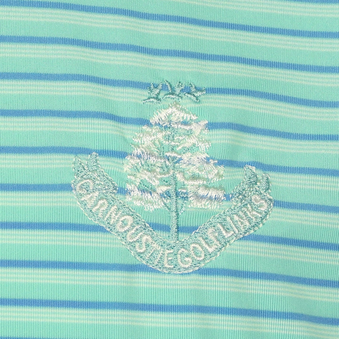 Shadow Stripe Polo Shirt - Sea Glass