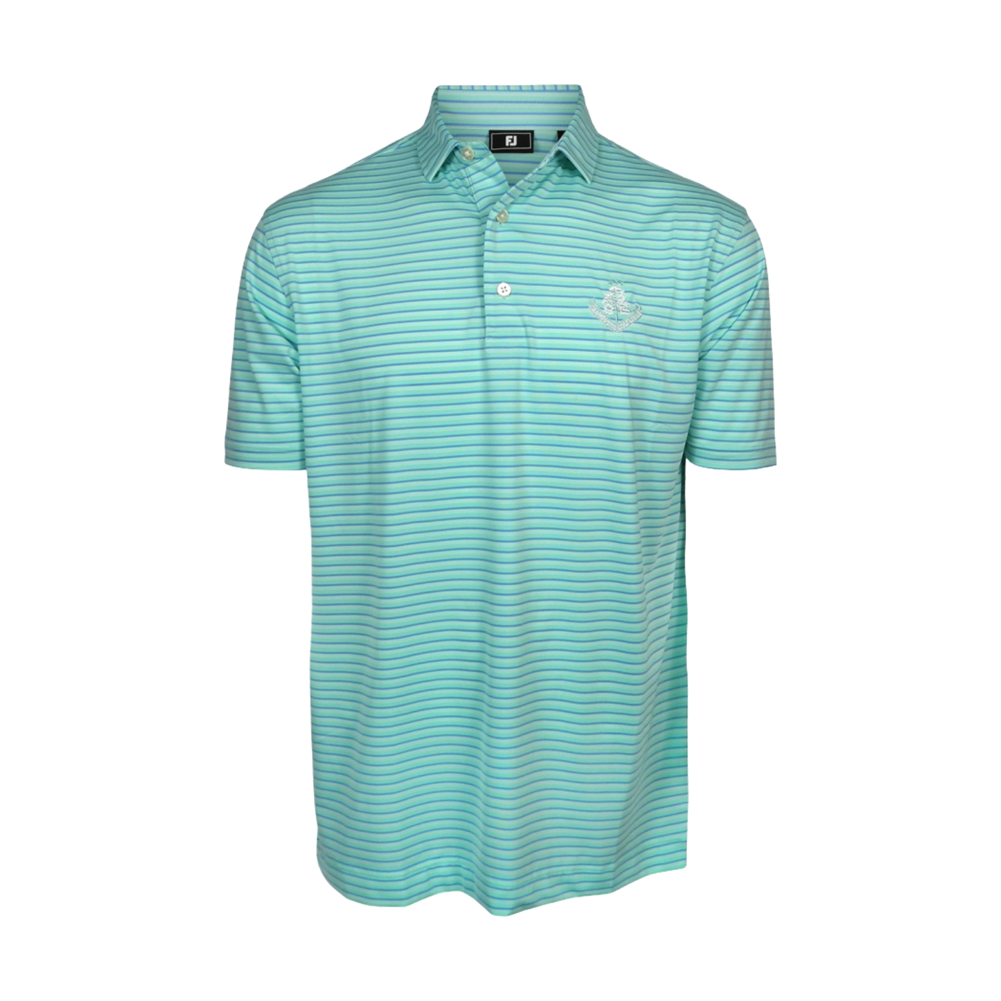 Shadow Stripe Polo Shirt - Sea Glass