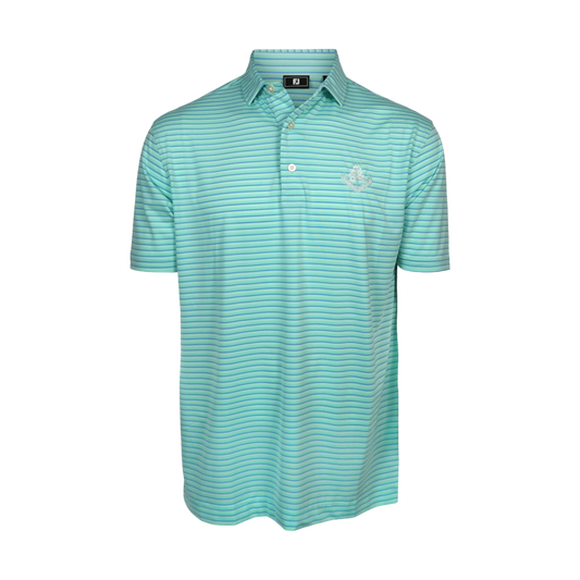 Shadow Stripe Polo Shirt - Sea Glass