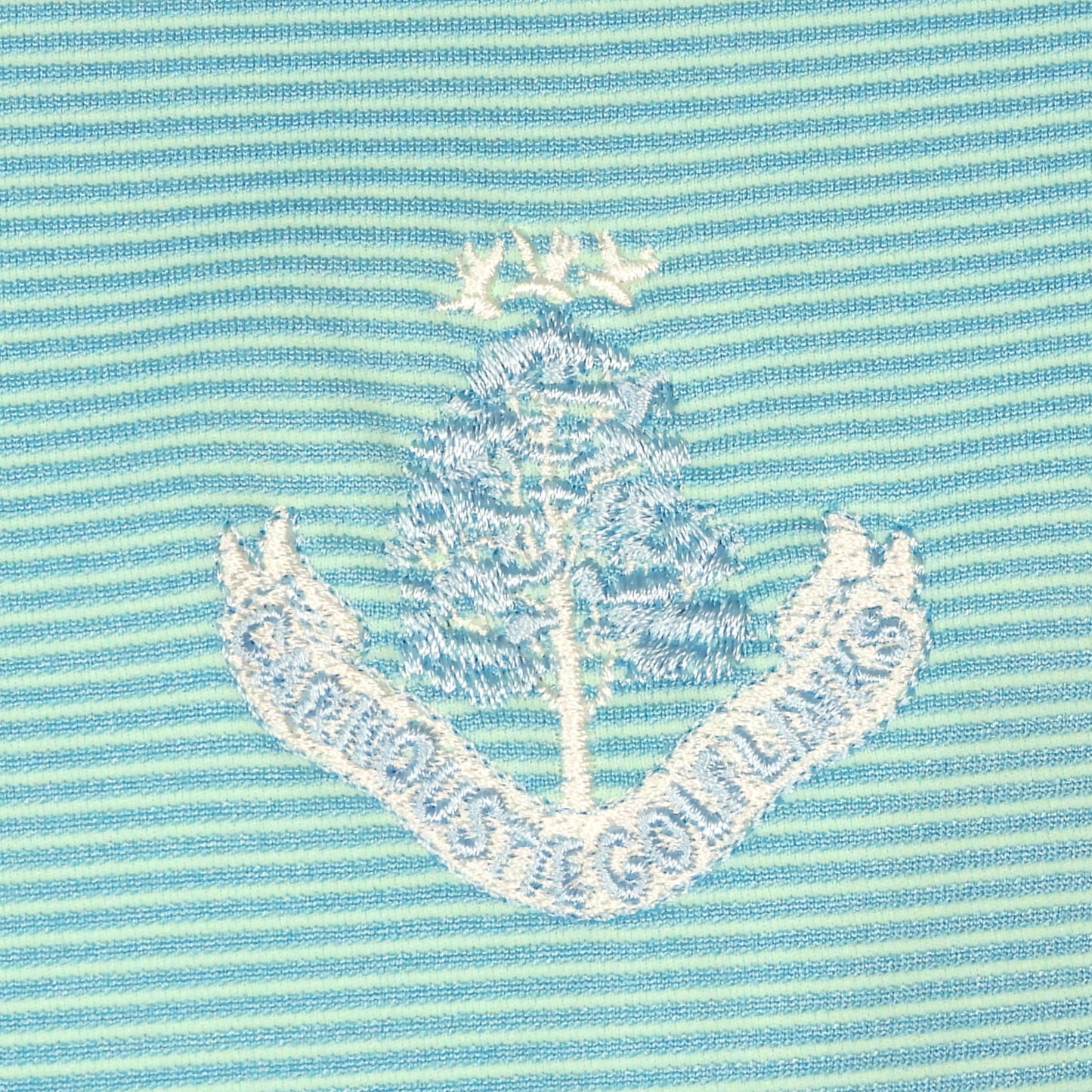 Ottoman Stripe 1/4 Zip Sweater - Blue Reef/Sea Glass