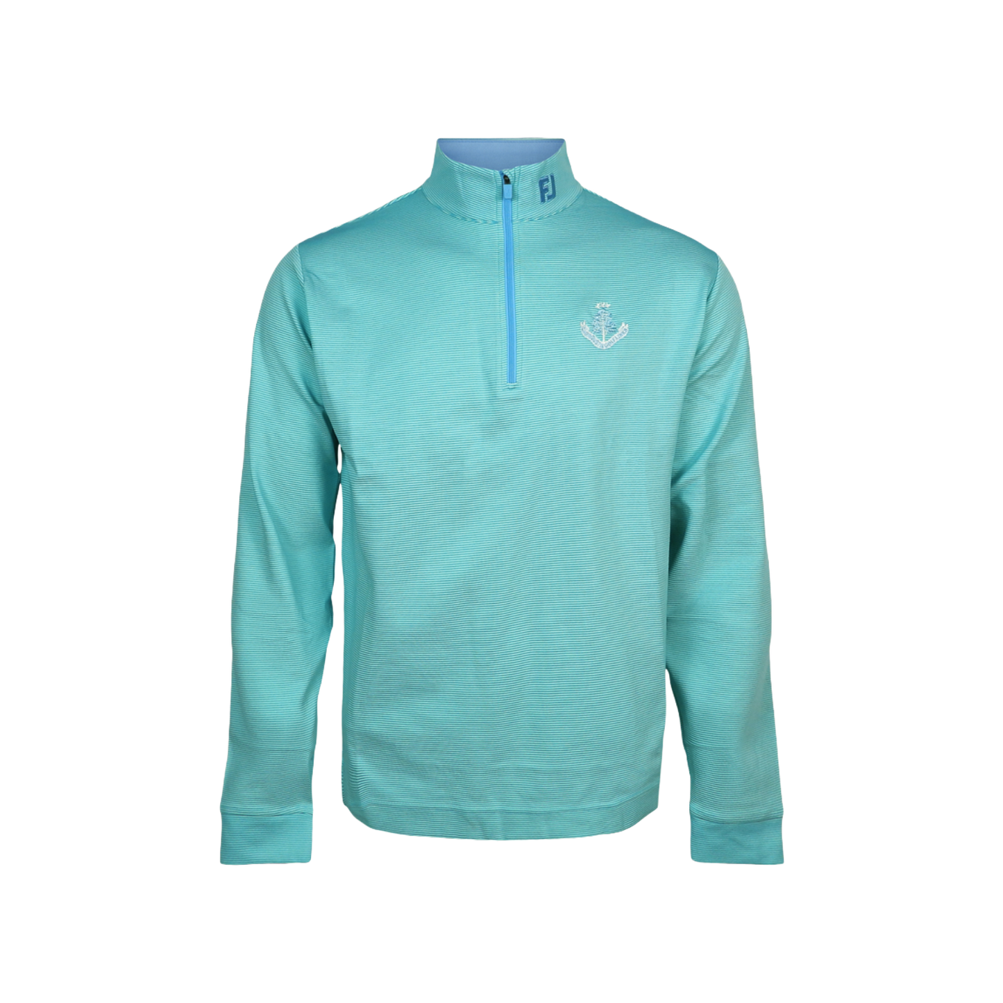 Ottoman Stripe 1/4 Zip Sweater - Blue Reef/Sea Glass