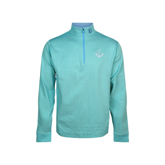 Ottoman Stripe 1/4 Zip Sweater - Blue Reef/Sea Glass