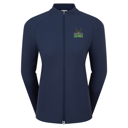 Ladies Full Zip Rib Midlayer - Navy