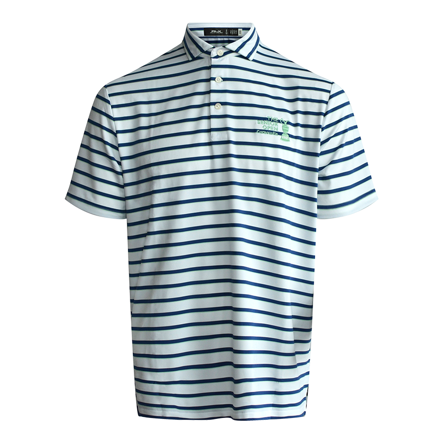 Lightweight Airflow Stripe Polo Shirt - Ceramic White Multi