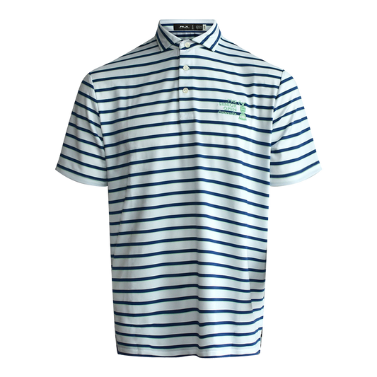 Lightweight Airflow Stripe Polo Shirt - Ceramic White Multi