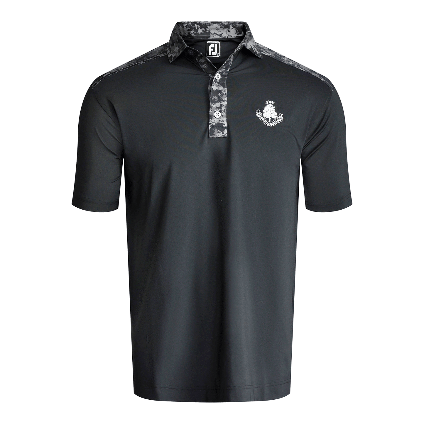 Cloud Camo Trim Polo - Black