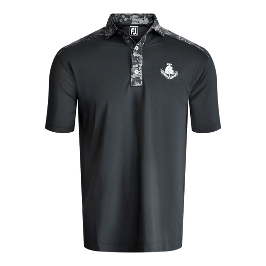 Cloud Camo Trim Polo - Black