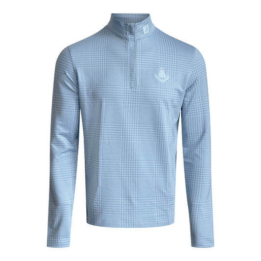 Glen Plaid Print Chill Out 1/4 Zip - Storm