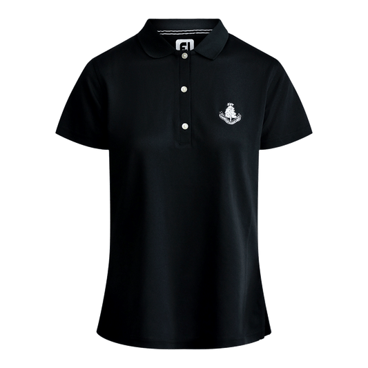 Stretch Pique Solid Polo - Black