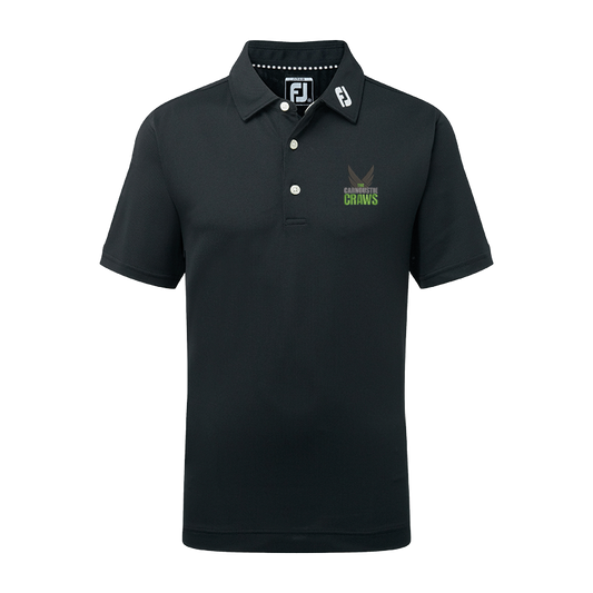 Junior Stretch Pique Solid Polo - Black