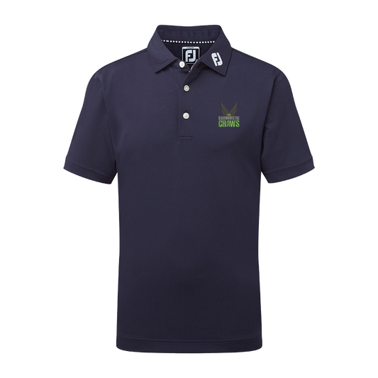 Junior Stretch Pique Solid Polo - Navy