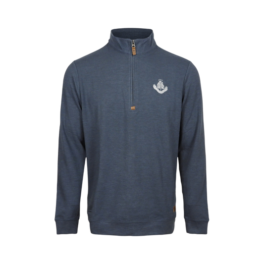 Cloud 1/4 Zip Sweater - Heather Navy