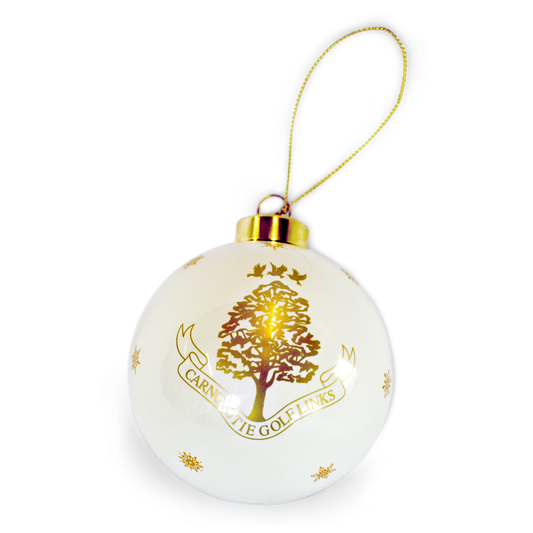Christmas Bauble - White/Gold