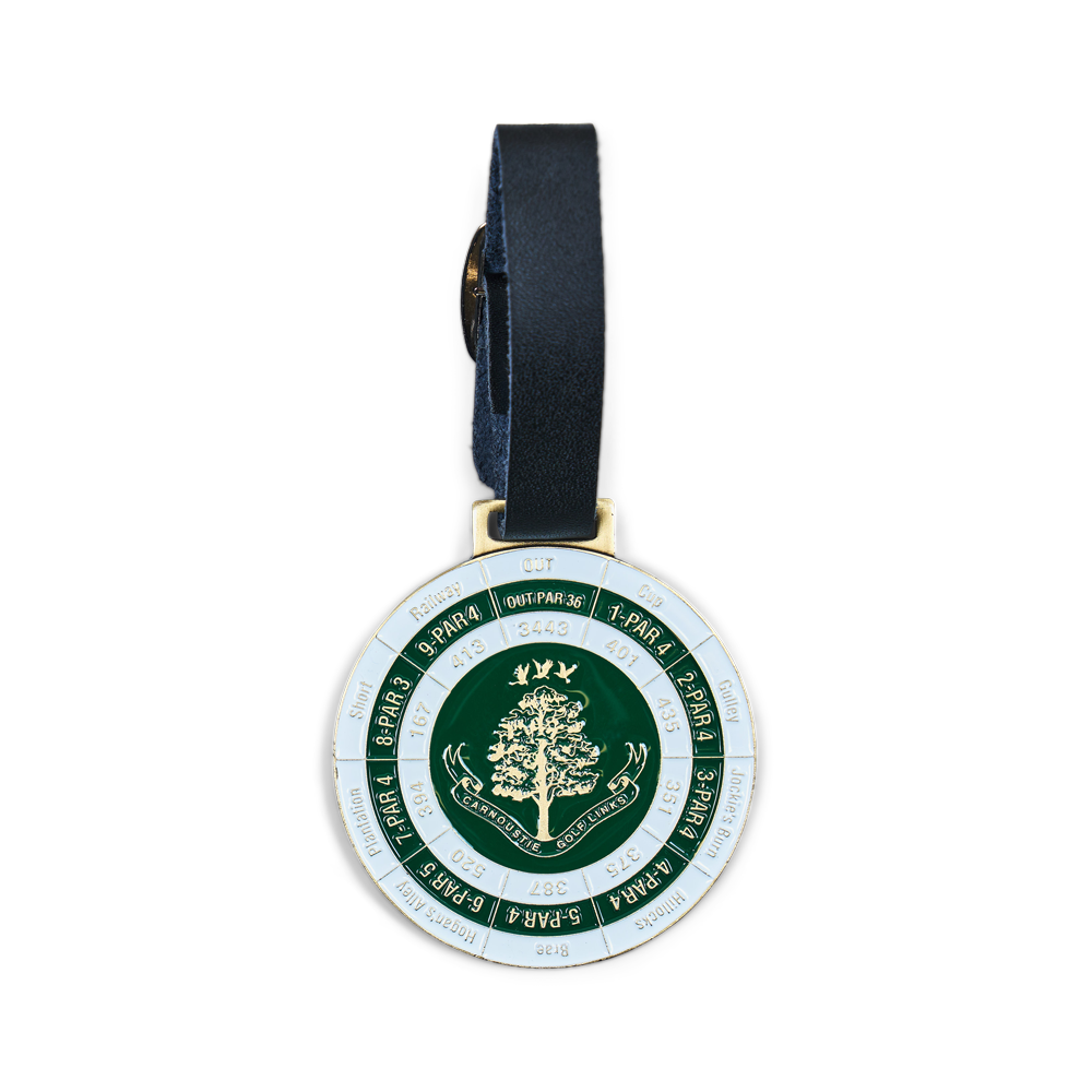 Yardage Bag Tag - Green/Gold