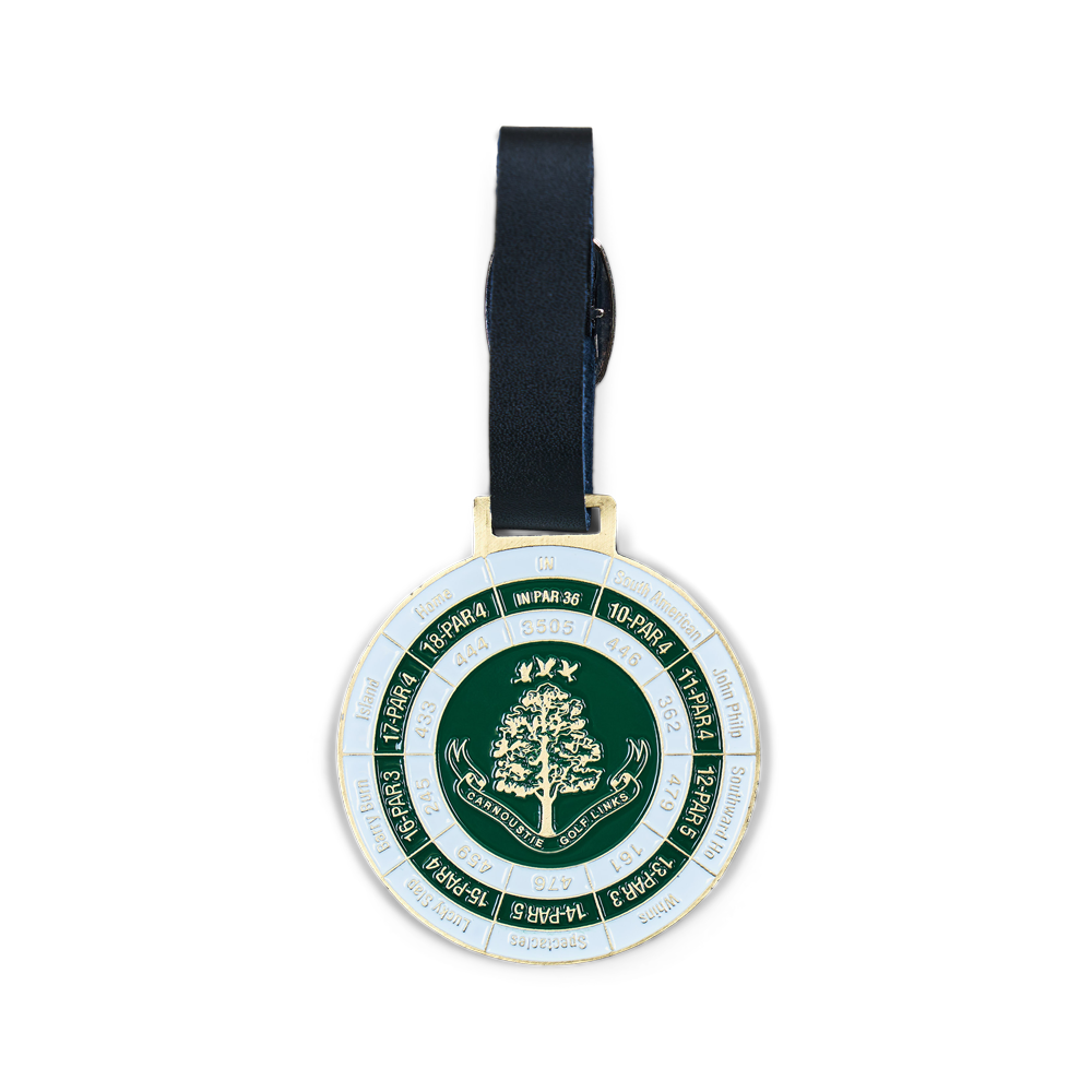 Yardage Bag Tag - Green/Gold