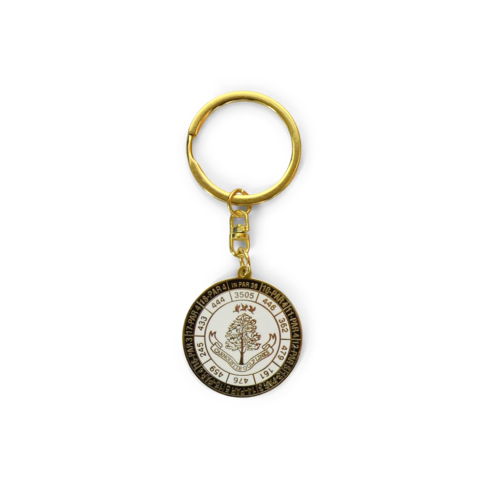 Yardage Key Ring - Black/Gold