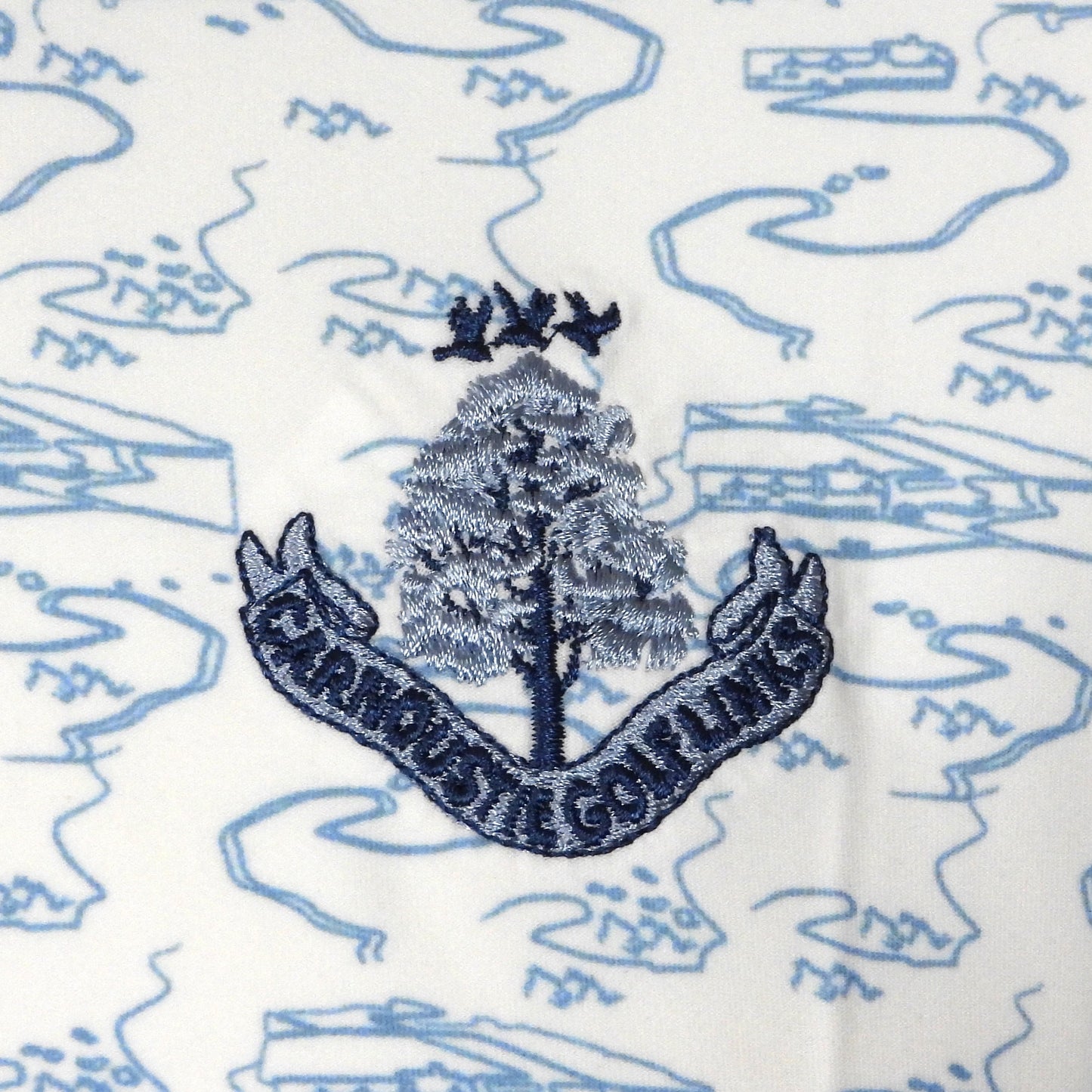 Cgl Barry Burn Sketch Polo - White/Dusty Blue/Slate Blue