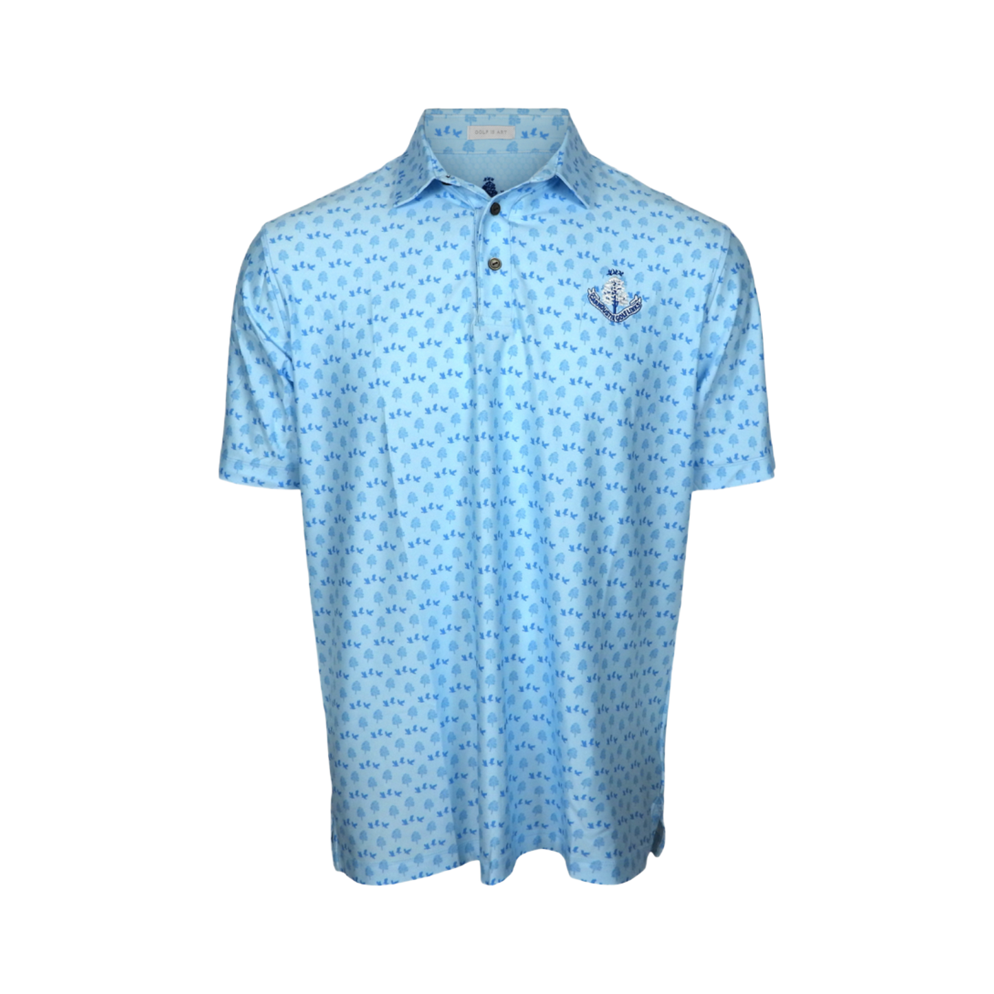 Cgl Birds And Tree Polo Shirt - Light Blue/Caroline Blue/Mid Blue