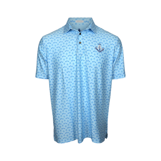 Cgl Birds And Tree Polo Shirt - Light Blue/Caroline Blue/Mid Blue