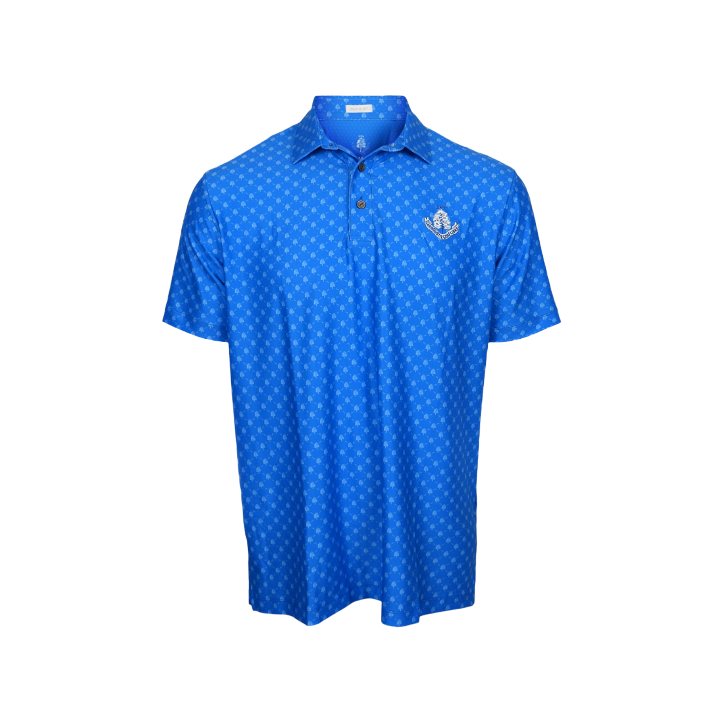 Cgl Quilted Pattern Polo Shirt - Blue/Mid Blue