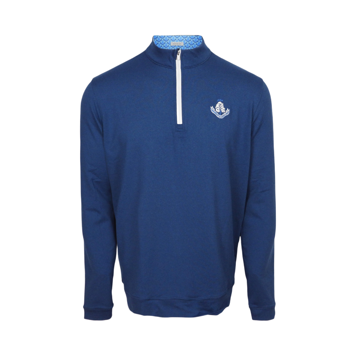 Cgl Tree Pattern 1/4 Zip Layer - Navy/Light Blue/Mid Blue