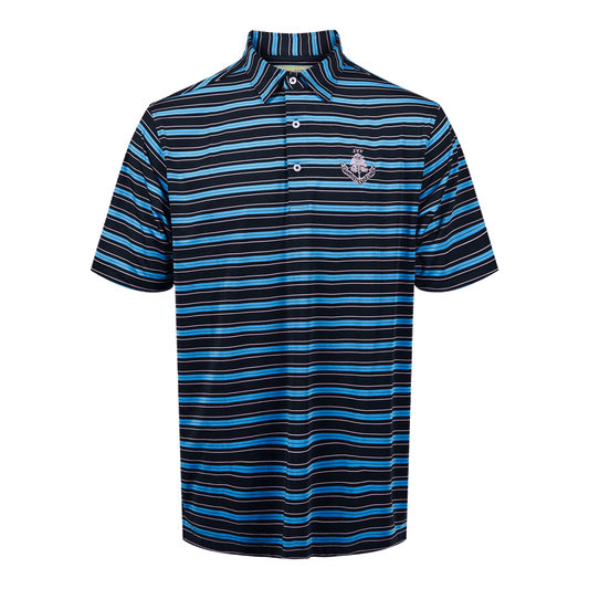 Stripe Polo Shirt - Black/Provence/Orchid
