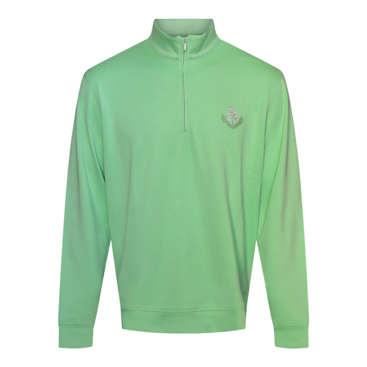 Falkirk 1/4 Zip Sweater - Heather Bermuda Green