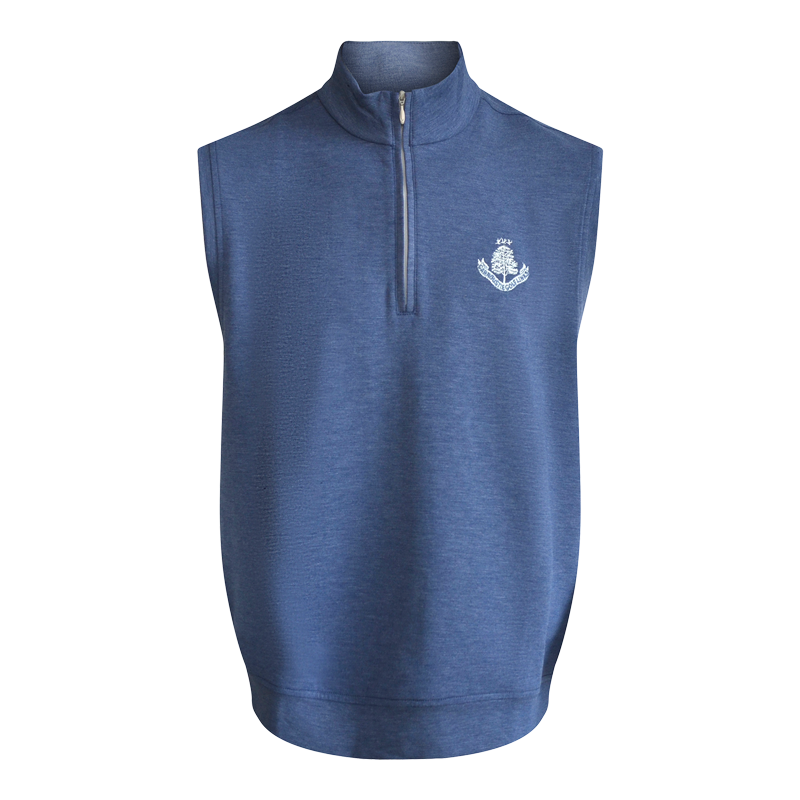 Falkirk 1/4 Zip Vest - Heather Cobalt