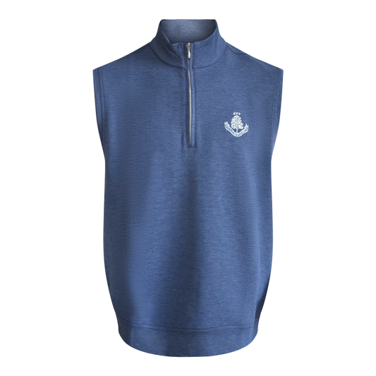 Falkirk 1/4 Zip Vest - Heather Cobalt