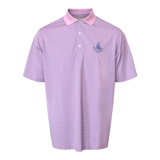 Stripe Polo Shirt - Hibiscus Dolphin