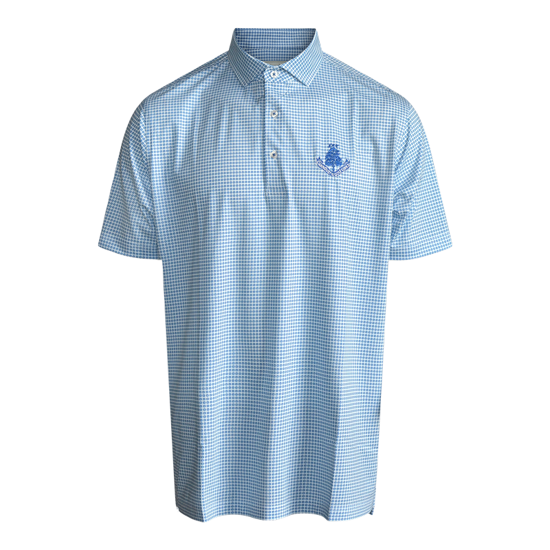 Dartmouth Pattern Polo - White/Cobalt