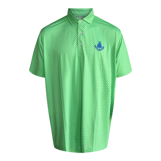 Sarasota Pattern Polo - Bermuda Green/Cobalt