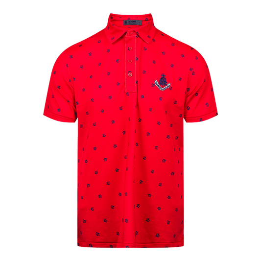 Pattern Polo Shirt - Poppy