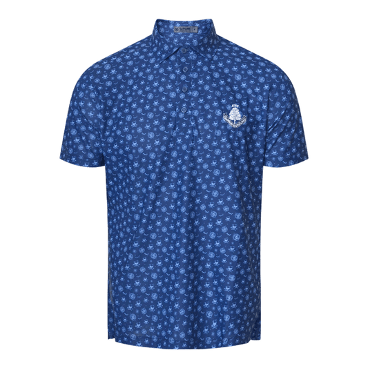 Printed Logo Pique Polo Shirt - Blueprint
