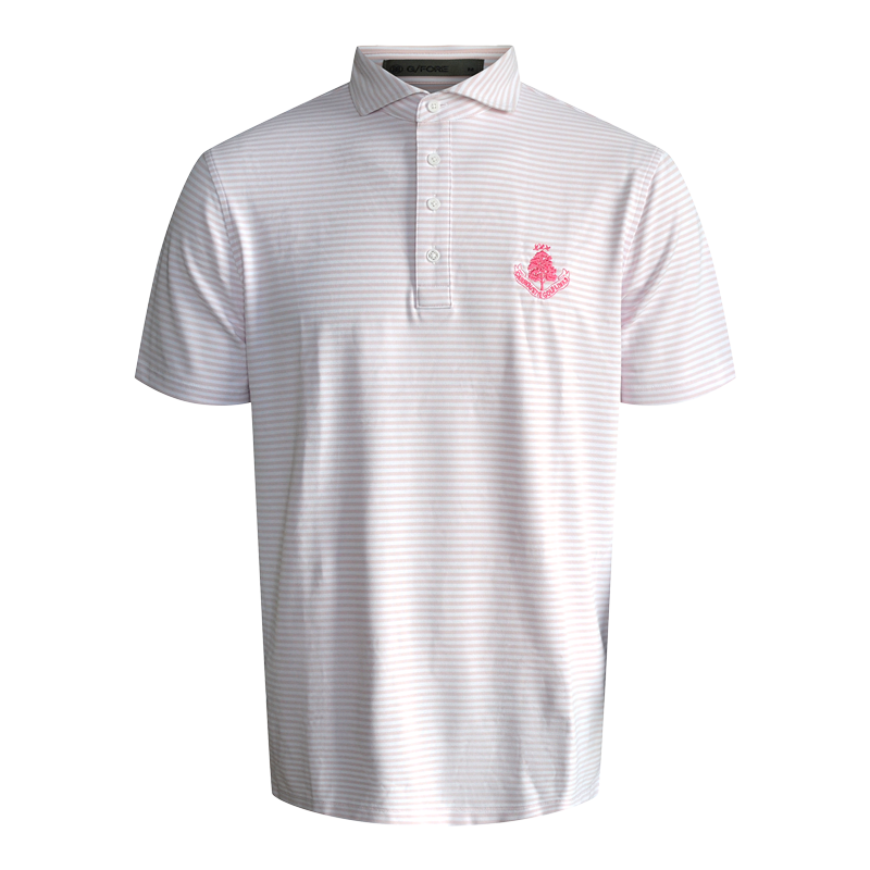 Feeder Stripe Pique Polo Shirt - Blush