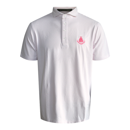 Feeder Stripe Pique Polo Shirt - Blush