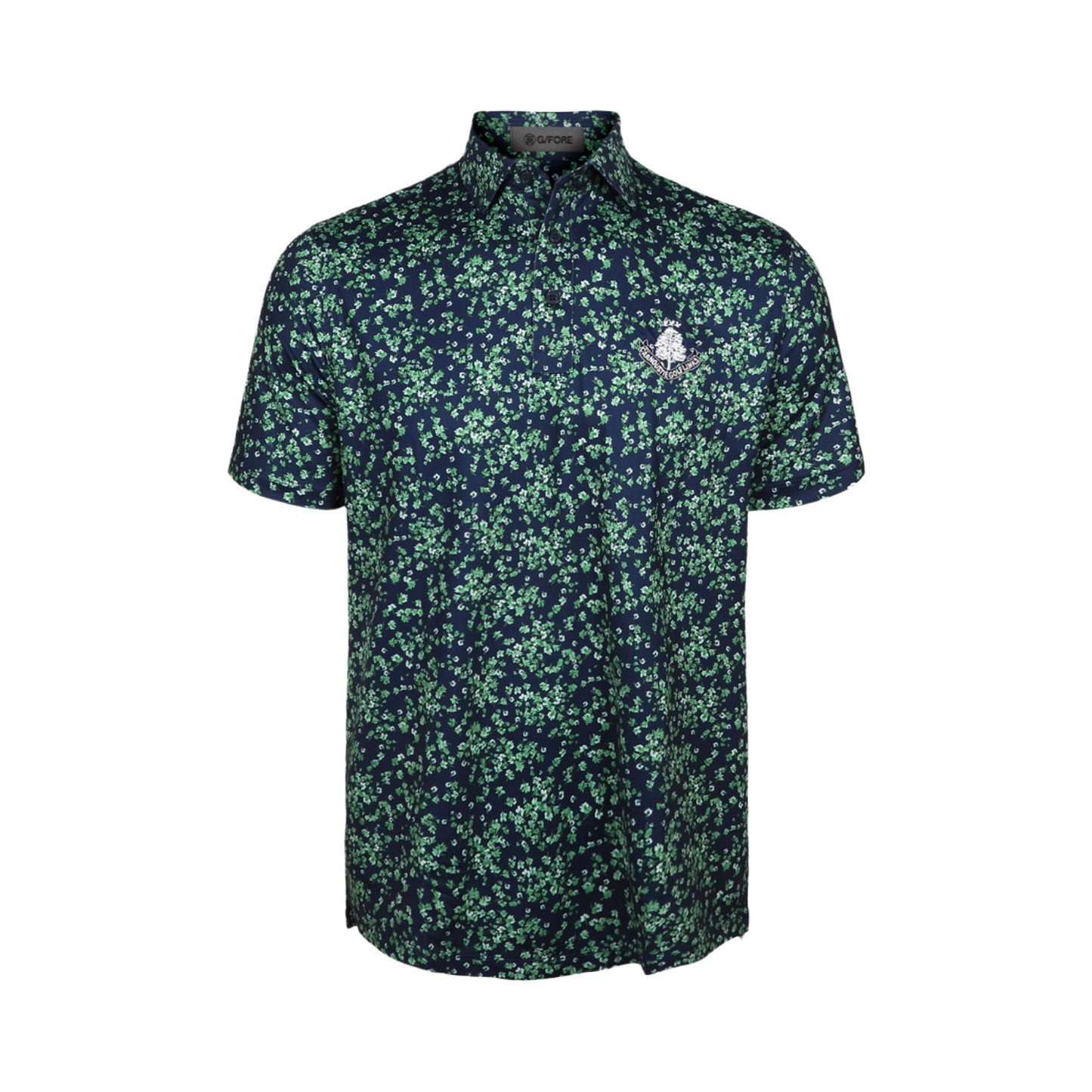 Floral Print Tech Jersey Polo - Clover