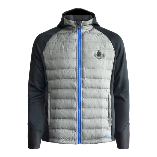 Helm Quilt Hooded Jacket - Black / Grey