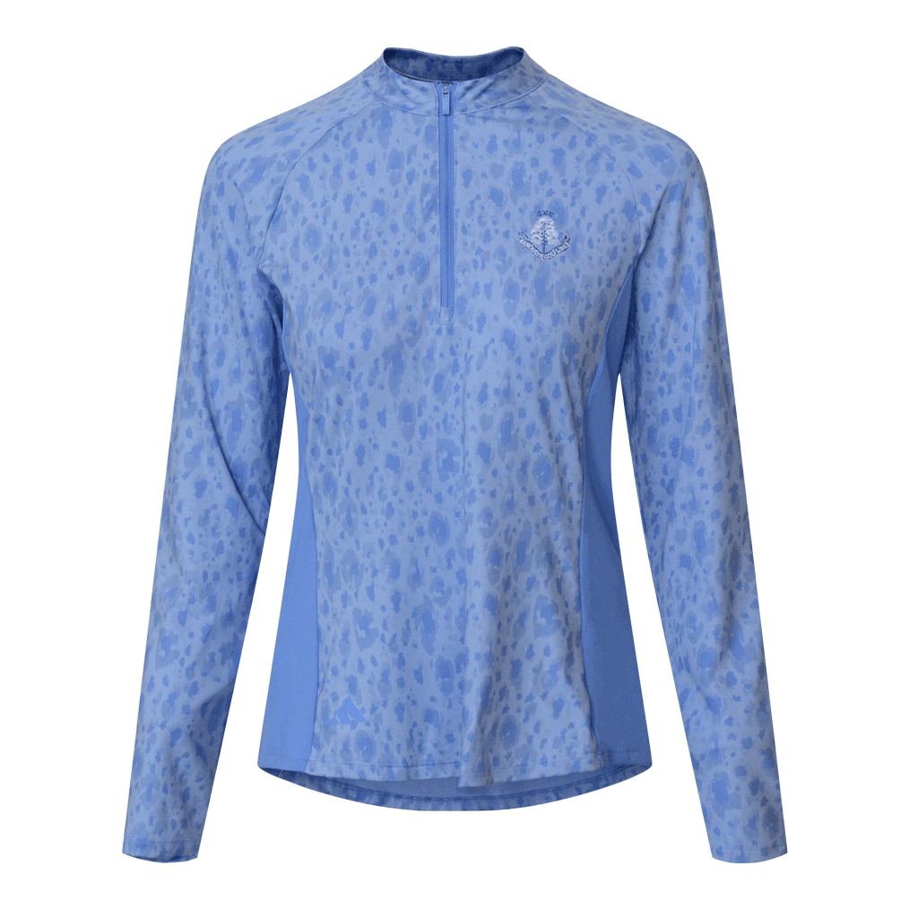 1/4 Zip Mock Neck Midlayer - Blue Fusion