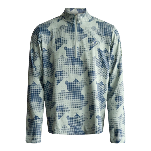 Go To Print 1/4 Zip - Silver Green
