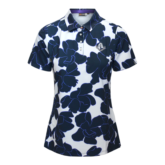 Enya Pattern Polo Shirt - Atlanta Blue/Ultraviolet