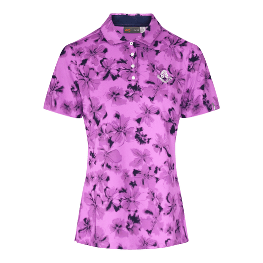 Enya Pattern Polo Shirt - Foxglove Purple