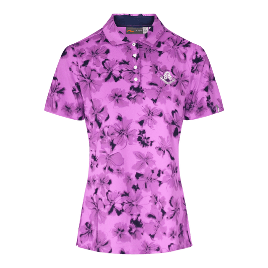 Enya Pattern Polo Shirt - Foxglove Purple