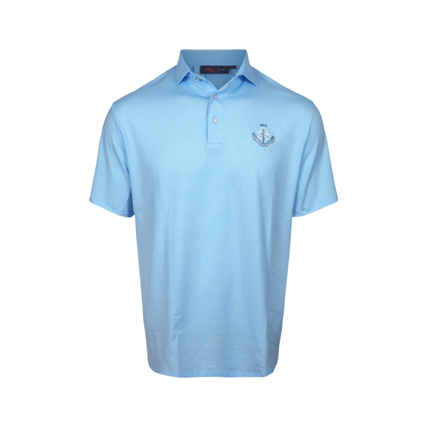 Soren Stripe Polo Shirt - Poolside/White