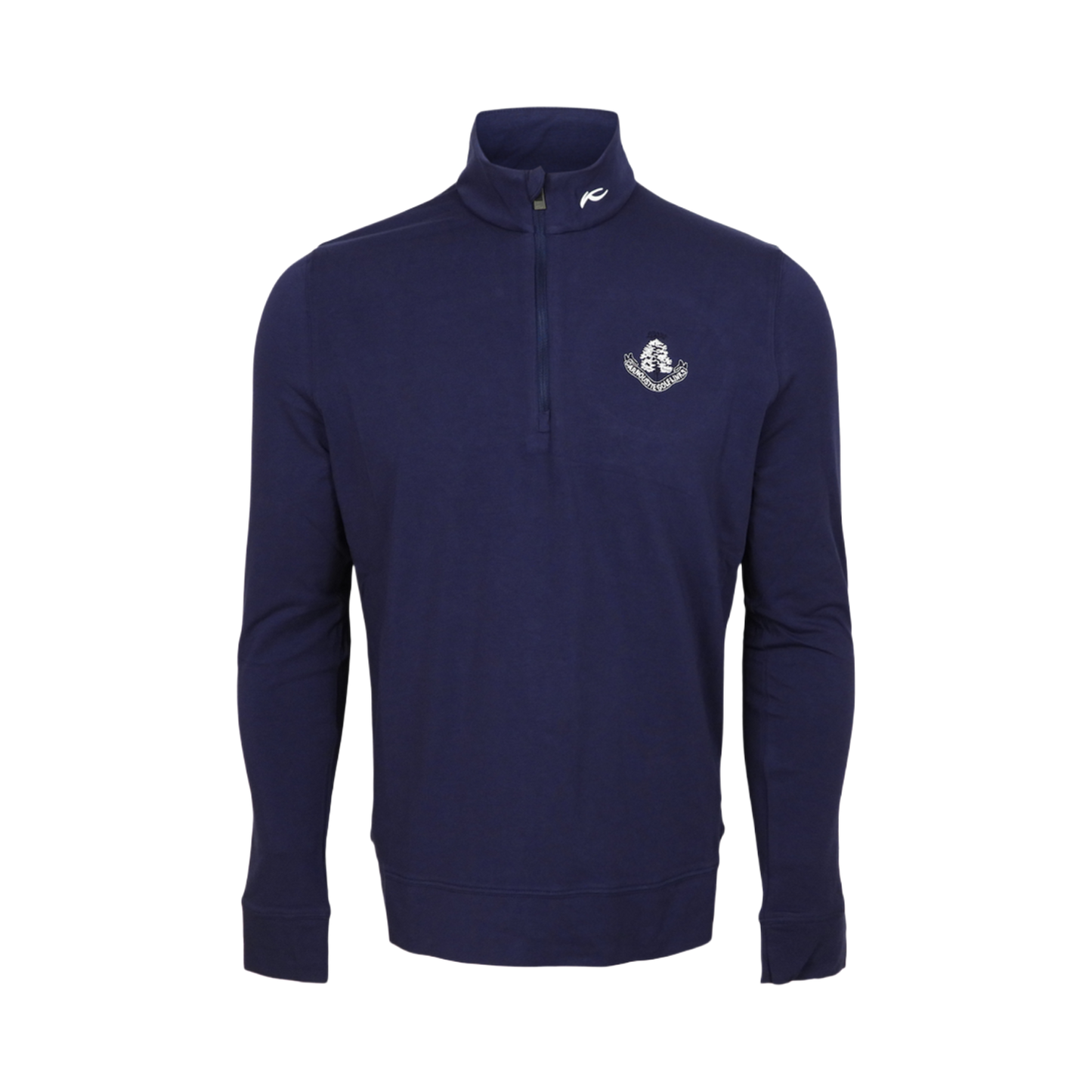 Hollow Pima Half Zip Sweater - Atlanta Blue