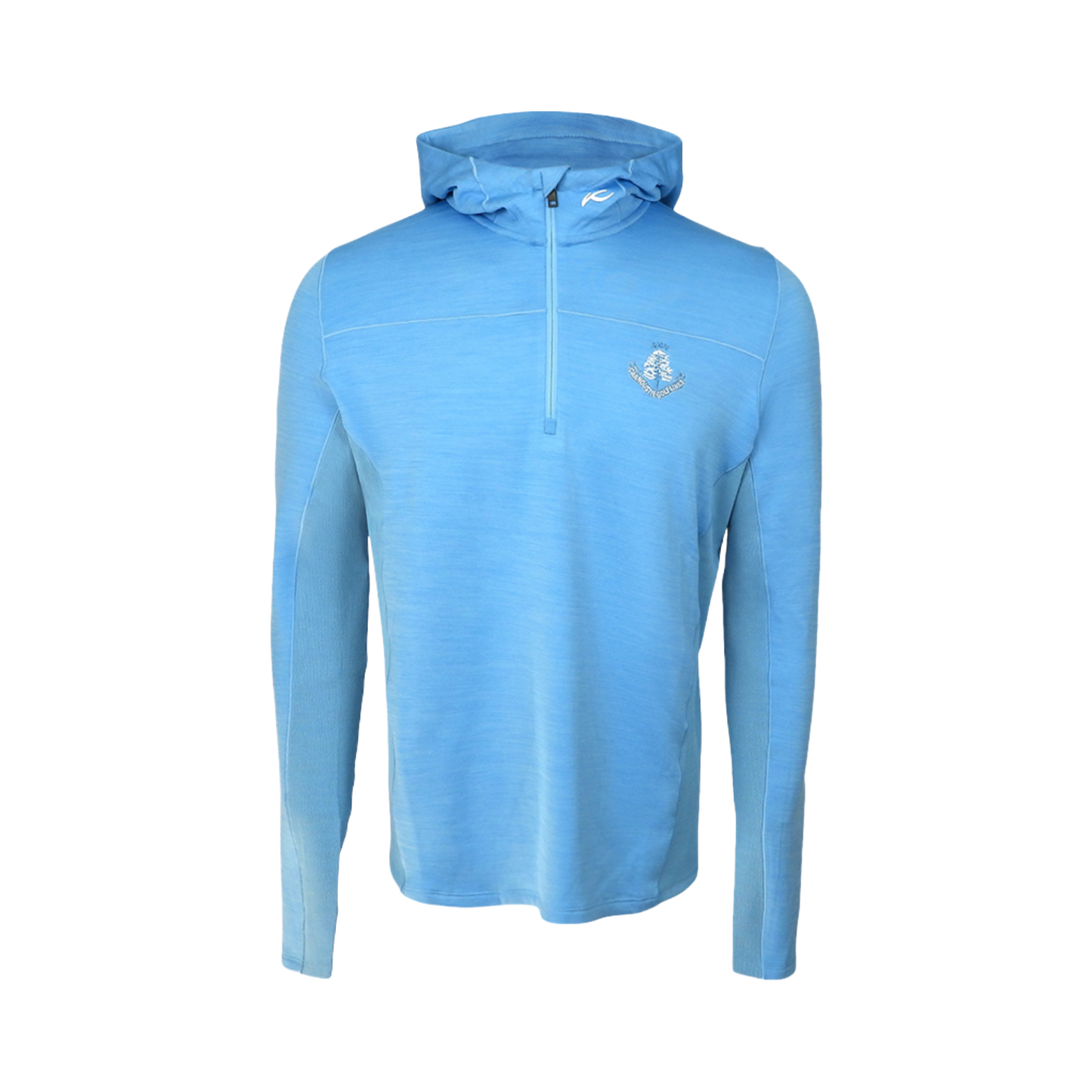 Liam Hooded Half Zip Midlayer - Poolside