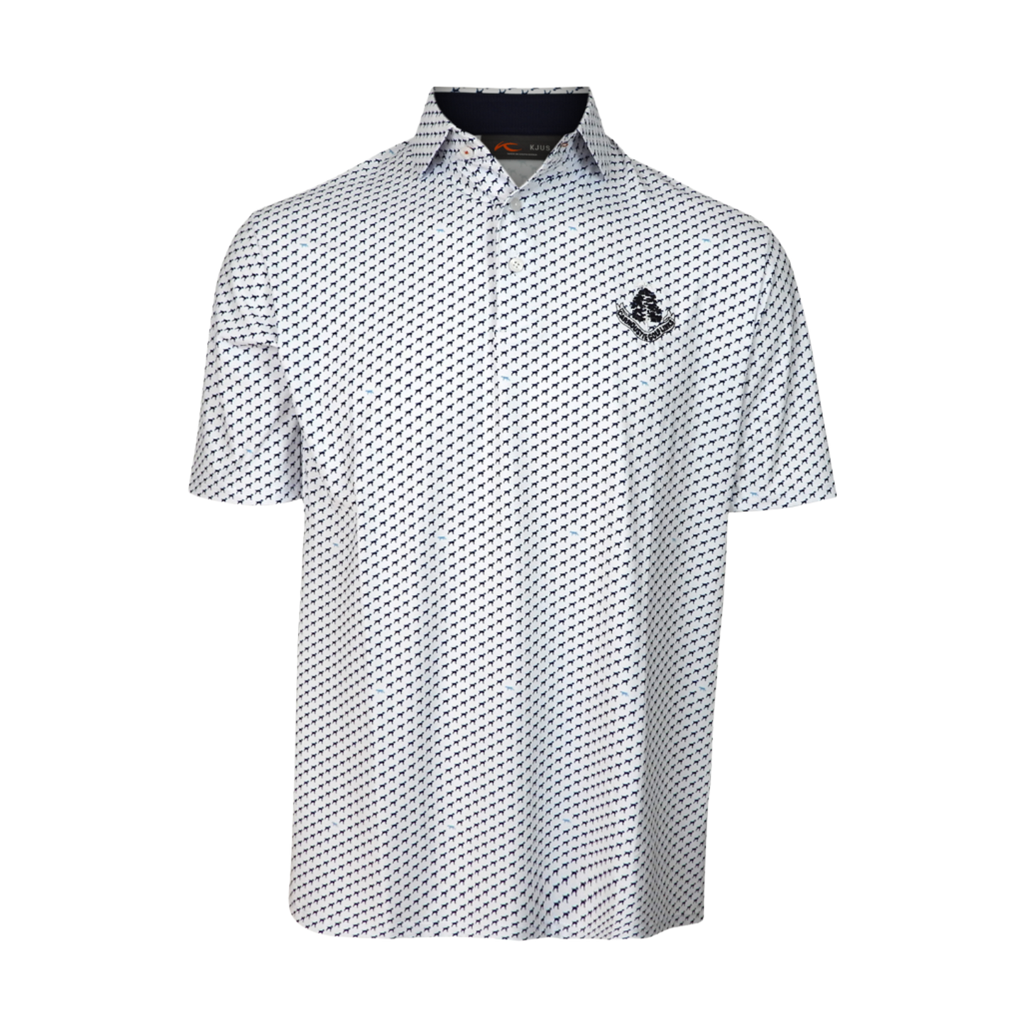 Golfer Polo - White/Atlanta Blue